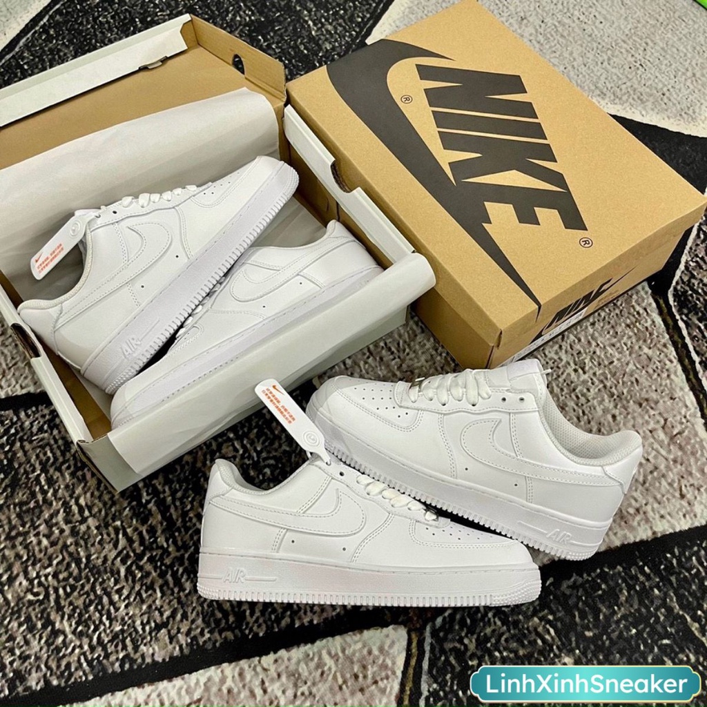Giày_Nike AF1 Trắng, Giày_Nike Air Force 1 Full Trắng Cao Cấp Full Size Nam Nữ ( Full BILL BOX )-kali sneaker