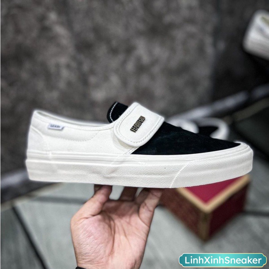 Giày Vans Dán Nam Nữ, Giày Vans Dán Đen Trắng Thể Thao hàng Đẹp Full Box
