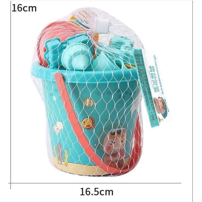 Bộ đồ chơi xúc cát 18 món cho bé yêu, nhựa an toàn cho bé yêu