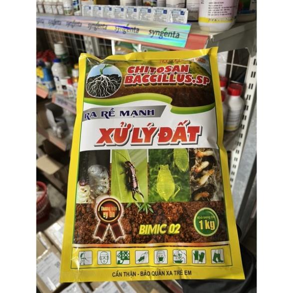 new Chế phẩm vi sinh ra rễ xử lý nấm đất nấm rễ sâu đất túi 1kg