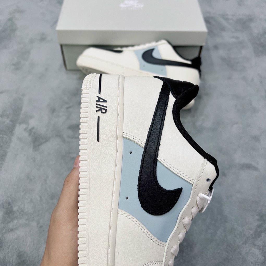 Giày _AF1 Mũi Đen Nam Nữ, giày Air Force 1 Low Cream Black Hót Trend Bản Cao Cấp,Hàng Đẹp Tặng Hộp Và Bill