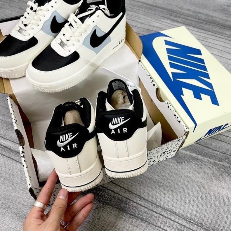 Giày _AF1 Mũi Đen Nam Nữ, giày Air Force 1 Low Cream Black Hót Trend Bản Cao Cấp,Hàng Đẹp Tặng Hộp Và Bill