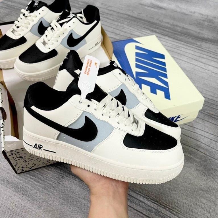 Giày _AF1 Mũi Đen Nam Nữ, giày Air Force 1 Low Cream Black Hót Trend Bản Cao Cấp,Hàng Đẹp Tặng Hộp Và Bill