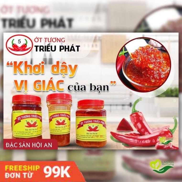 Tương ớt Hội An, hương thơm độc đáo của quê nhà.Đặc biệt thơm ngon khi ăn kèm với Cơm gà Hội An, Phở, Lẩu, Mỳ Quảng,