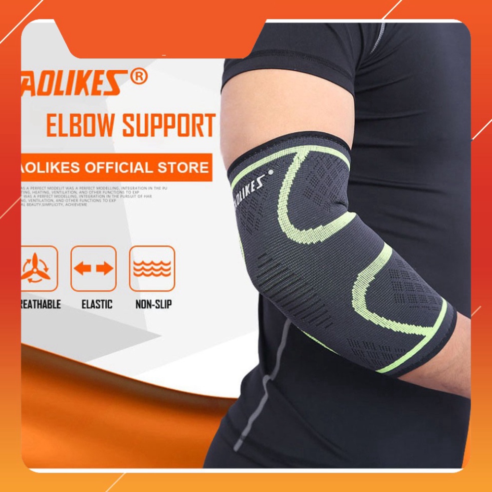 Băng che chở khuỷu tay xịn Aolikes HZ-7547 kéo giãn đàn hồi co dãn sport elbow support Xỏ khuỷu tay 7547 dgd19