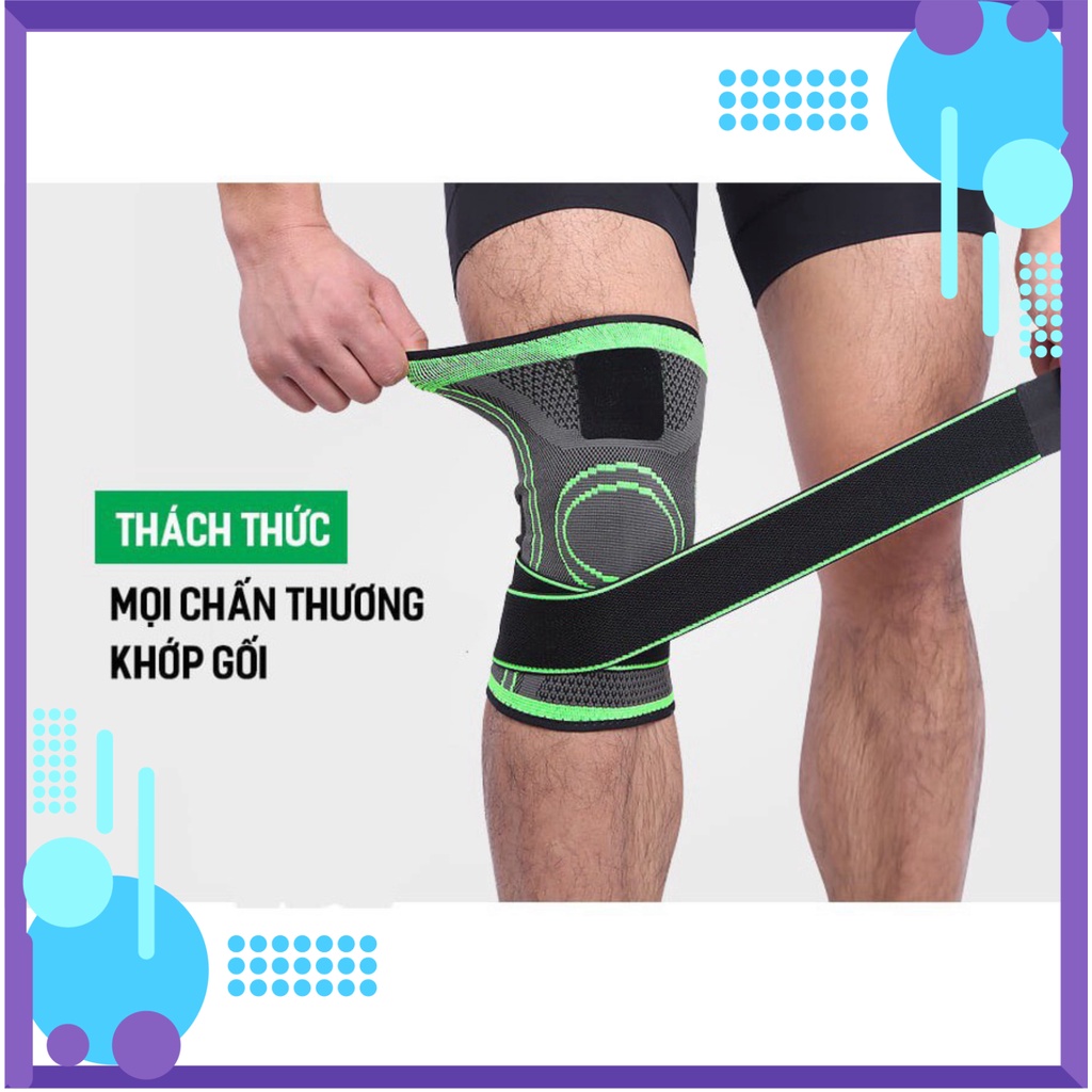 Bó gối Sport thời thượng xịn Aolikes HX-7720 Xỏ gối hỗ trợ lực 7720 Băng gối co dãn đàn hồi quấn chở che đầu gối dctt3