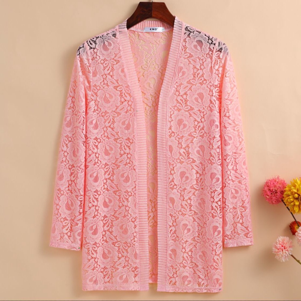 áo chống nắng áo khoác nắng ♛✲Áo Khoác cardigan Ren Mỏng Tay Dài Chống Nắng Kích Thước Vừa Thời Trang Mùa Hè Hàng Mới 2022