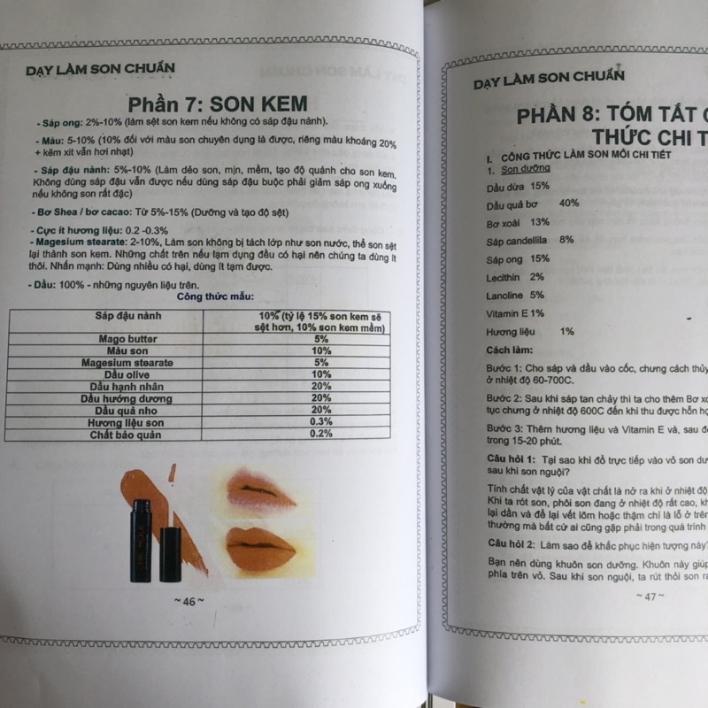 Giáo Trình - Làm Son Handamade