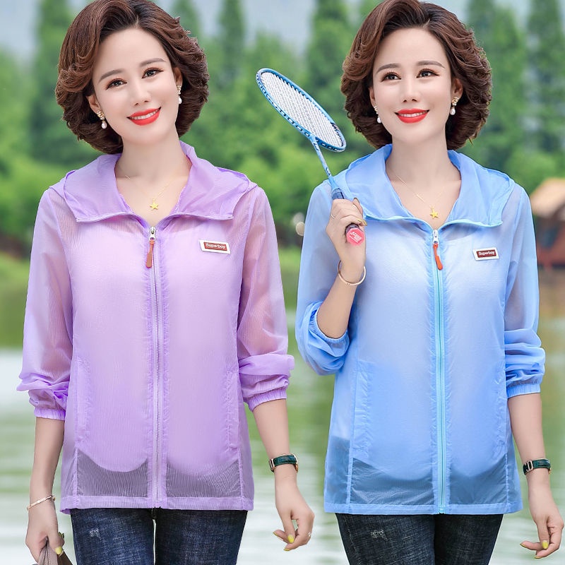 áo chống nắng áo khoác nắng ✤℗♤Áo Khoác Chống Nắng Tia UV Mỏng Nhẹ Thời Trang Mùa Hè Mới Cho Phụ Nữ Trung Niên Và Người Lớn Tuổi