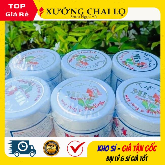 Kem Dưỡng Da ❤ GIÁ RẺ NHẤT ❤ Kem dưỡng da Mix 4 Tuyết Lan, nguyên liệu, công thức làm kem trộn body trắng da.