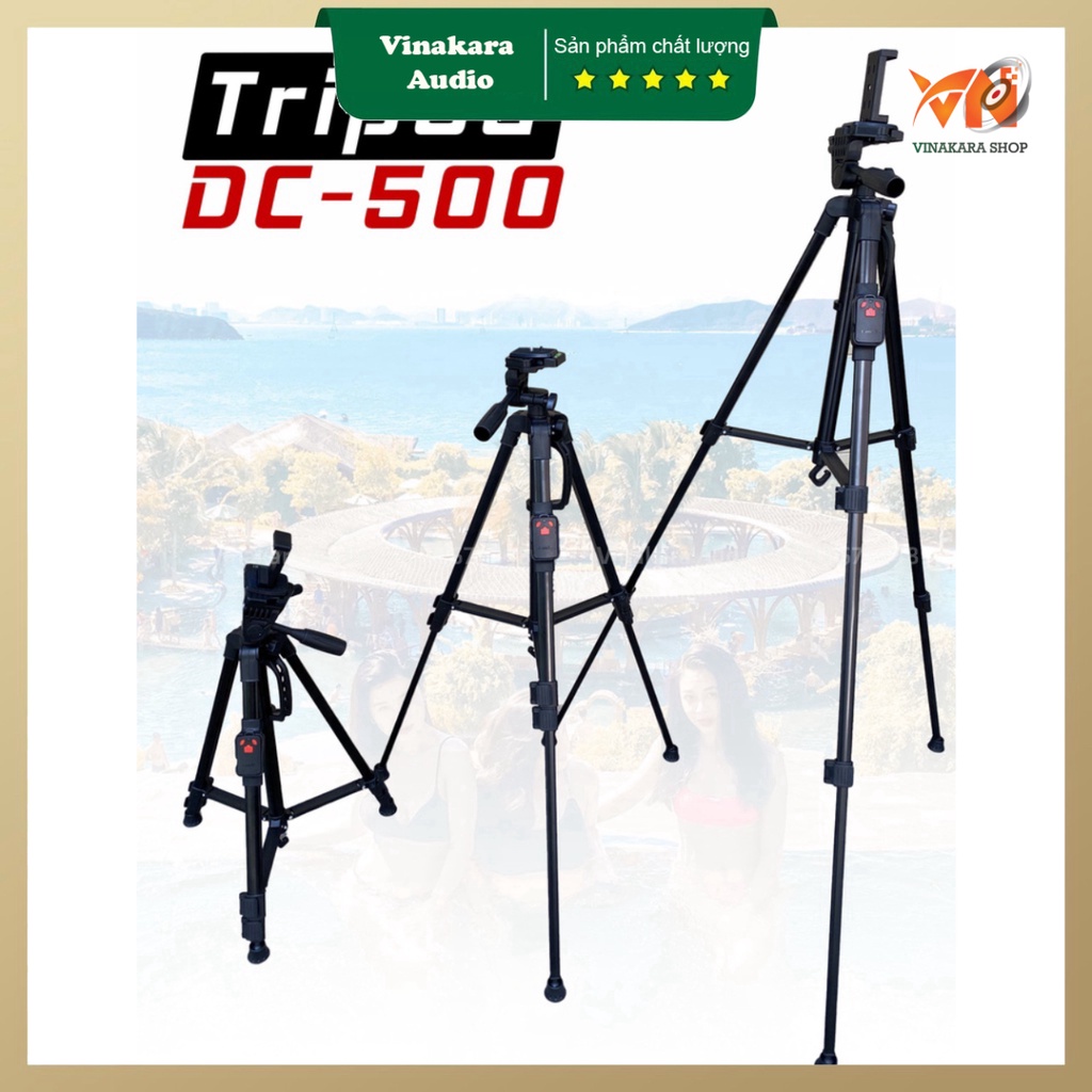Tripod Điện Thoại máy ảnh Gậy Chụp Ảnh 3 Chân Cây Chụp Hình Tự Sướng Selfie Kết Hợp Remote Bluetooth DC - 500 chắc chắn