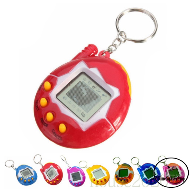 Máy game Play nuôi thú ảo xách tay có móc khóa nhiều màu sắc tùy chọn lựa phong thái 2023 cho trẻ con và 8x9x