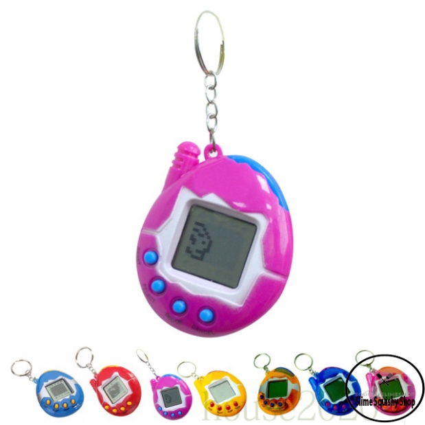 Máy game Play nuôi thú ảo xách tay có móc khóa nhiều màu sắc tùy chọn lựa phong thái 2023 cho trẻ con và 8x9x