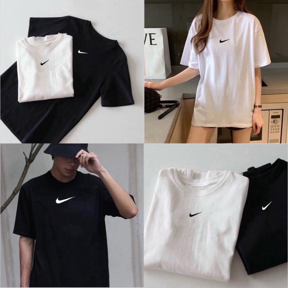 Áo thun in logo Nike Chất Liệu Cotton Co Giãn 4 Chiều Hình In 5D - Áo From Dáng Unisex Nam Nữ Hottend 2023