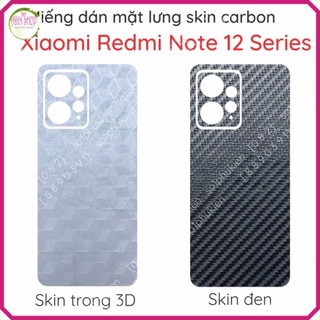 Miếng dán mặt lưng skin carbon dành cho Xiaomi Redmi Note 12 4G (quốc tế), Note 12 5G, Note 12 China