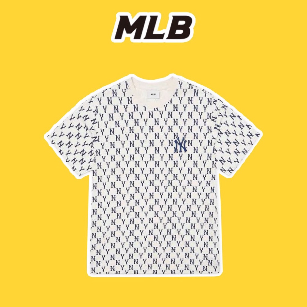Áo thun MLB NY  in hoạ tiết Monogram cái cấp Áo NY VaVairt Cotton 100% The.Base | BigBuy360 - bigbuy360.vn