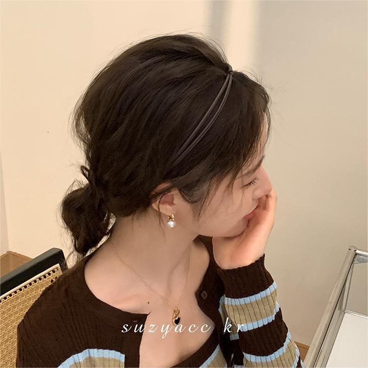 Băng Đô Da Siêu Nhẹ Thắt Nút Phong Cách Hepburn Đơn Giản Sang Trọng