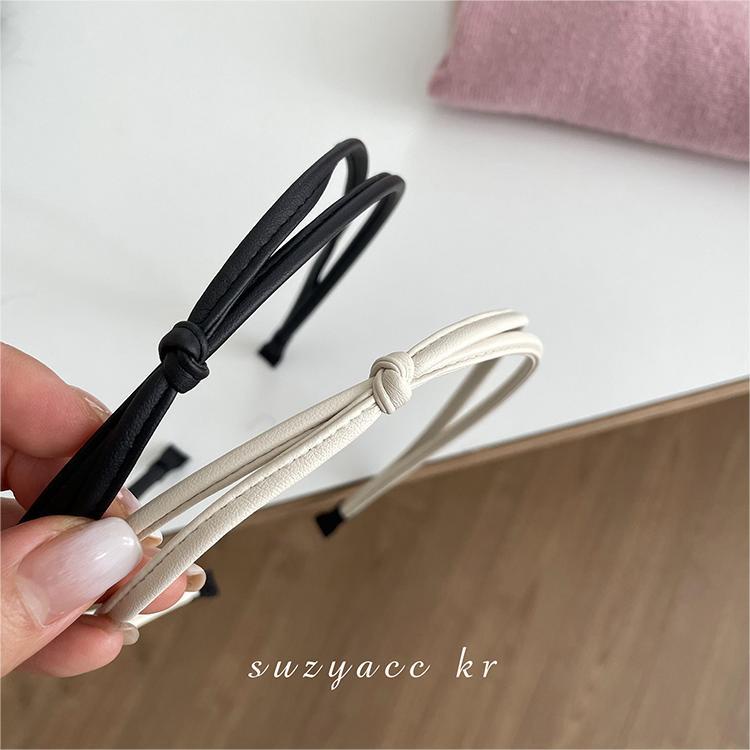 Băng Đô Da Siêu Nhẹ Thắt Nút Phong Cách Hepburn Đơn Giản Sang Trọng