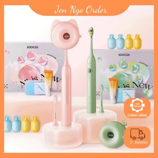 CHÍNH HÃNG- Bàn chải đánh răng kèm máy tiệt trùng Soocas phiên bản D3 chân mèo