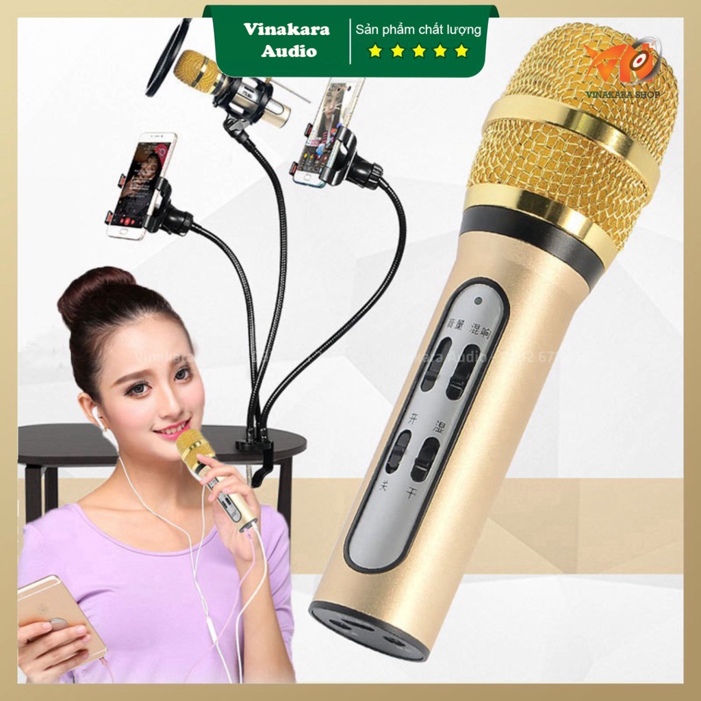 Micro hát thu âm C11 cao cấp dành cho hát live stream facebook,tiktok,bigo, karaoke trên điện thoại