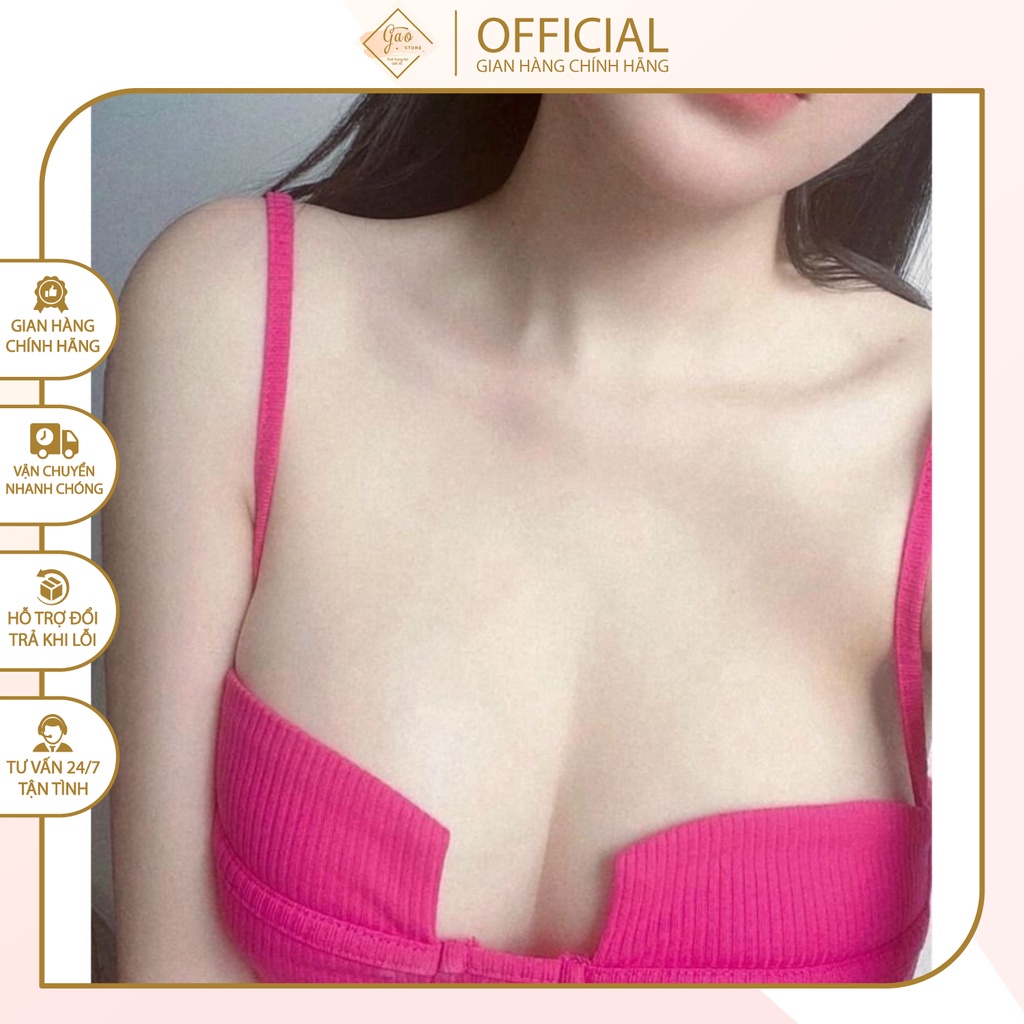 Áo 2 dây gân khoét ngực sexy quyến rũ