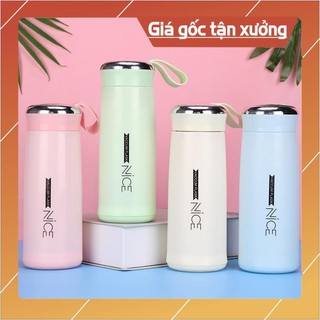Bình giữ nhiệt nice lõi thủy tinh vỏ nhựa 400ml - shop lemarsx