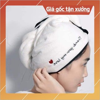 Khăn quấn tóc nhanh khô thần thánh, khăn ủ tóc nhanh khô - shop lemarsx