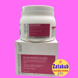 [CHÍNH HÃNG]Hấp Dầu Siêu Mượt Collagen Spa Hair Treatment Caluo.Ber 500ml