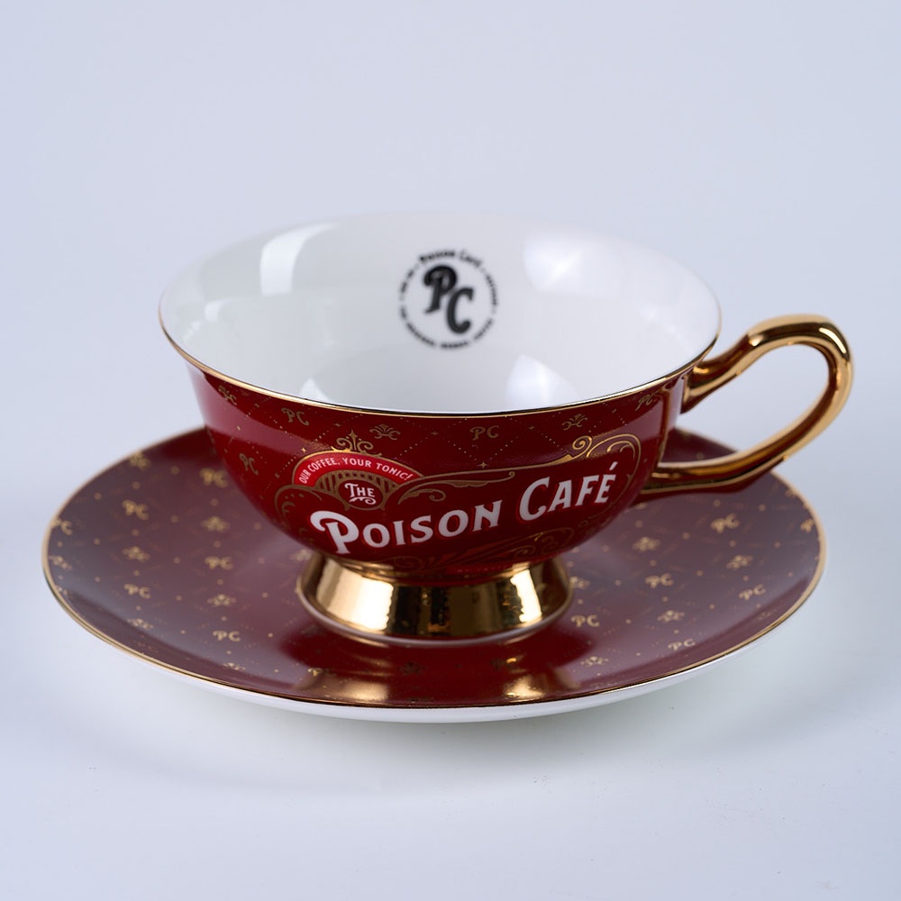 Bộ tách trà cafe Poison china bone sang trọng cao cấp | BigBuy360 - bigbuy360.vn
