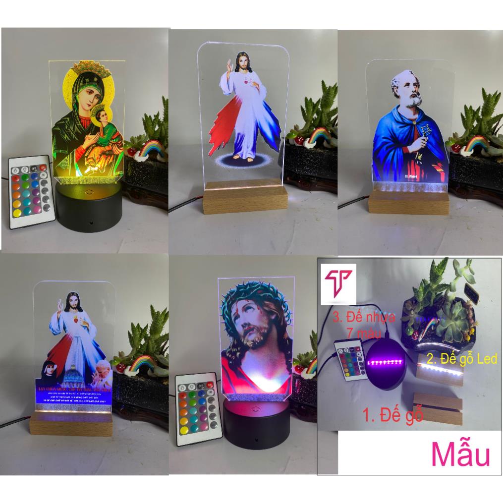 Tranh led công giáo, thánh Guise, maria, thánh gia, đức mẹ maria, hình chúa...đèn led thờ, trên xe ô tô sản phẩm cao cấp