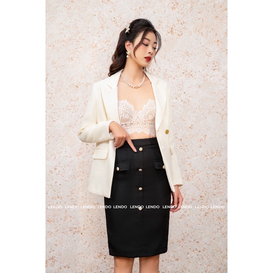 Áo Vest Hai Cúc 3 Màu Công Sở LENDO E221009