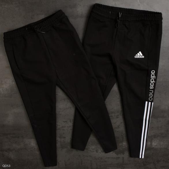 QUẦN DÀI THỂ THAO NAM CHẤT PC GEN XỊN CAO CẤP PHỐI SỌC HÃNG ADIDAS NEO QD53 MÀU ĐEN SANG TRỌNG CHAUSPORT