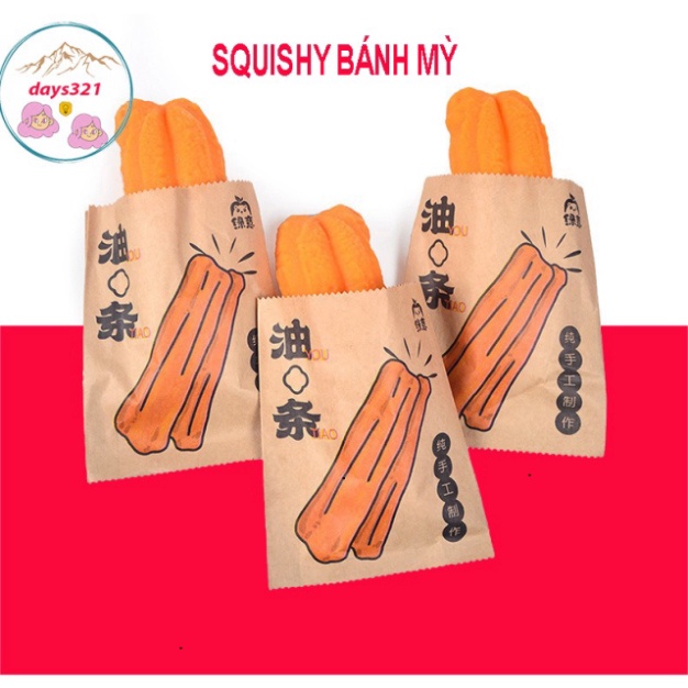 Squishy hình cái bánh mì có vỏ hộp giấy Mochi mềm mịn và mượt mà xinh xắn trung thực giảm stress co giãn co dãn và đàn h