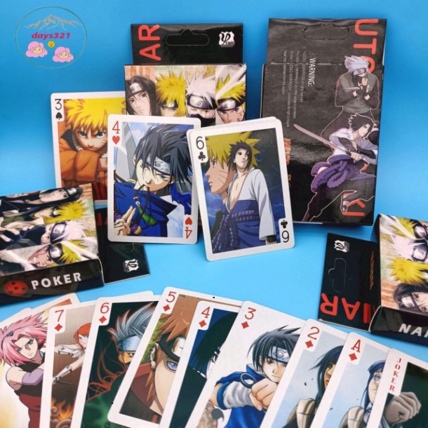 Bộ bài tú lơ khơ Naruto 54 ảnh sự khác biệt in ấn hình anime manga