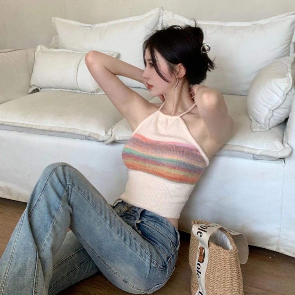 Áo Hai Dây Dáng Ôm Thiết Kế Đơn Giản Thanh Lịch Thời Trang Mùa Hè