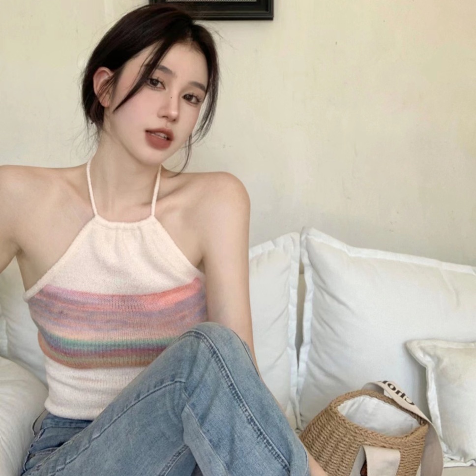 Áo Hai Dây Dáng Ôm Thiết Kế Đơn Giản Thanh Lịch Thời Trang Mùa Hè