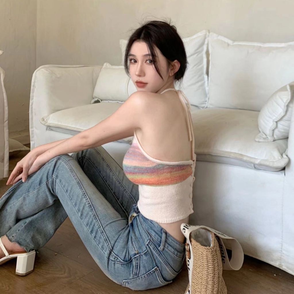 Áo Hai Dây Dáng Ôm Thiết Kế Đơn Giản Thanh Lịch Thời Trang Mùa Hè