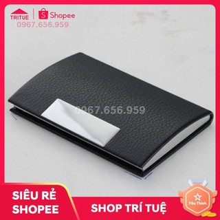 Hộp name card HC06 đen da PU cao cấp đươc mua nhiều nhất