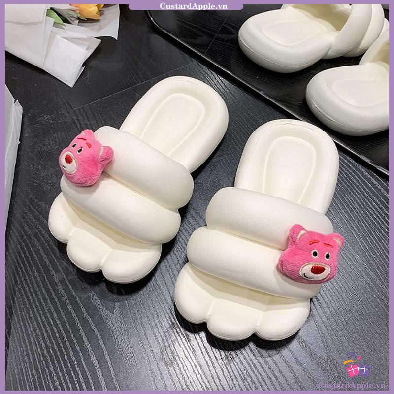 Dép cute nữ dáy dày 2023 mùa hè mới phim hoạt hình dép một chữ