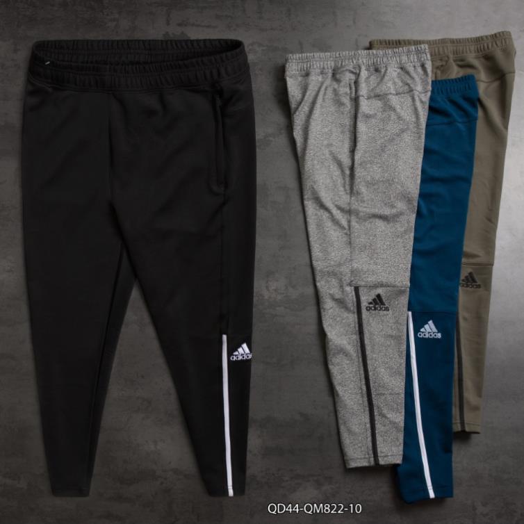 QUẦN DÀI THỂ THAO NAM CHẤT THUN POLY 2 DA PHỐI SỌC VIỀN HÃNG ADIDAS QD44 - HÀNG VNXK CHAUSPORT