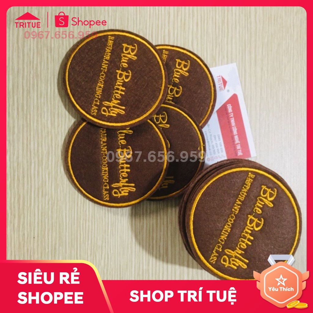 Bán miếng lót cốc vải nỉ siêu thấm hút có sẵn tại shop, Mua đế lót ly vải nỷ có sẵn tại Hà Nội