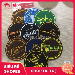 Combo 10 lót ly vải nỷ siêu thấm hút hàng có sẵn giá siêu rẻ tại HCM, miếng lót cốc vải nỷ đẹp dùng lót cafe