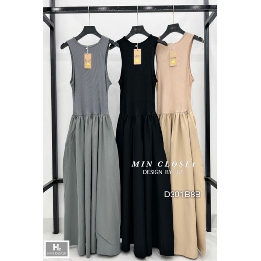 Đầm Dài Sát Nách Dáng Xoè Liền Thân Độc Lạ ,Váy Maxi Đi Biển Sang Chảnh - V3018