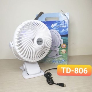 Quạt Sạc Kẹp MICKEY TD-806