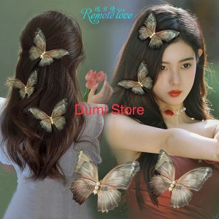 Kẹp tóc bướm lụa 3D siêu xinh hot trend Hàn Quốc