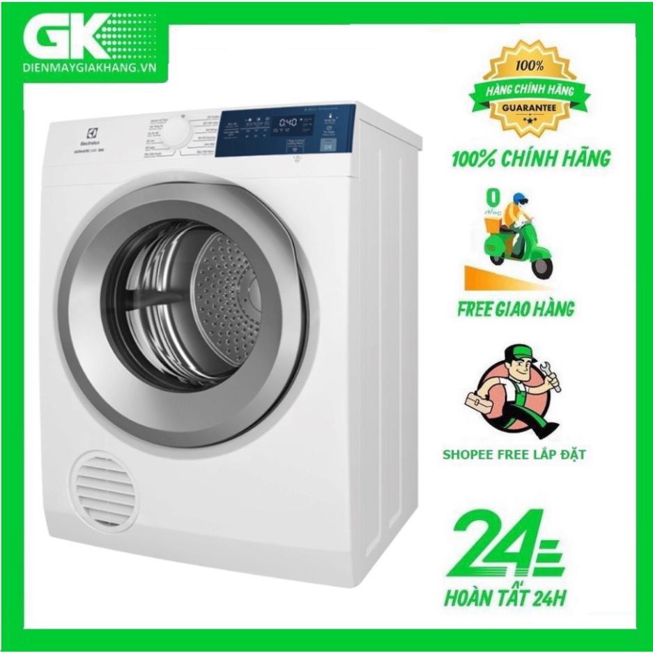 Miễn phí ship và lắp đặt Miễn phí ship và lắp đặt EDV854J3WB - MIỄN PHÍ CÔNG LẮP ĐẶT -Máy sấy thông hơi Electrolux 8.