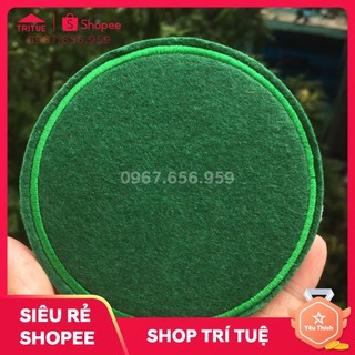 Miếng Lót Ly Vải Nỉ Màu Xanh - Lót Ly Thấm Hút Nước Dùng Cho Quán Cafe
