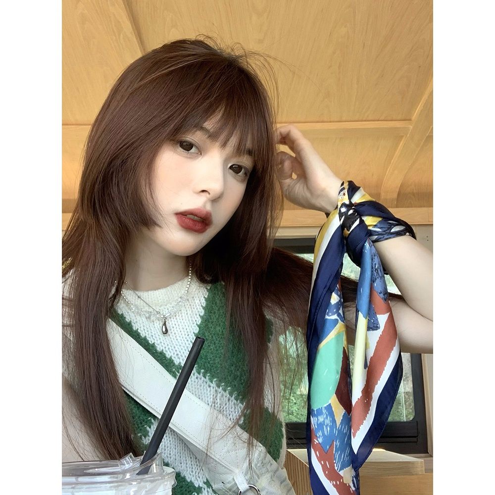 Khăn Quàng Cổ Hình Vuông Cỡ Lớn Bằng Lụa Phong Cách retro Dành Cho Nữ