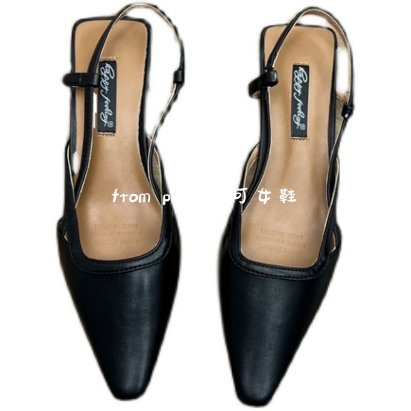 Sandal Cao Gót Mũi Vuông Hở Lưng Phong Cách Thời Trang Pháp 2023 Dành Cho Nữ