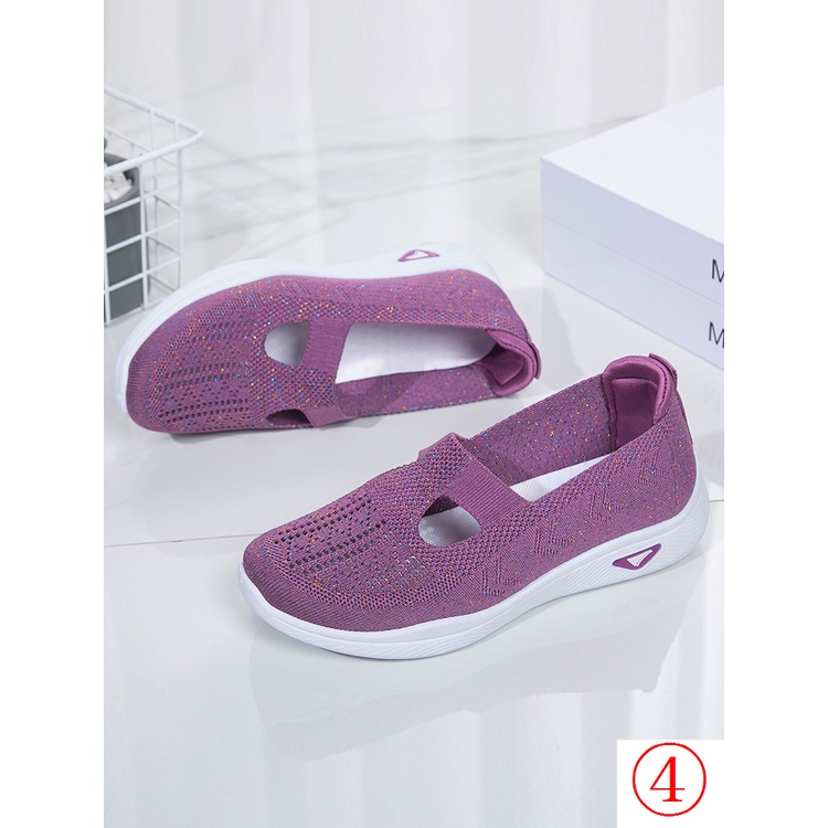 Giày Thể Thao Phối Lưới Thoáng Khí Mềm Mại Chống Trượt Thời Trang Xuân Hè Cho Nữ